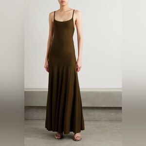 Elegant Olive Green Maxi Dress